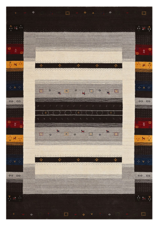 Gabbeh Wool Multicolor Double Back Hand Loomed Indian Rug