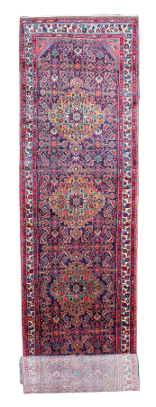 Zageh Hand Knotted Runner Rug 3'7