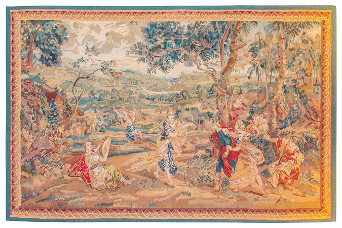 Aubusson Tapestry Needle Point Wool Handmade Chinese Rug