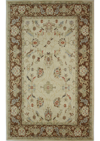 Calcutta Brown/Ivory Loomed Indian Rug