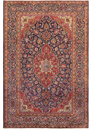 Kashan Wool Hand Knotted Persian Rug