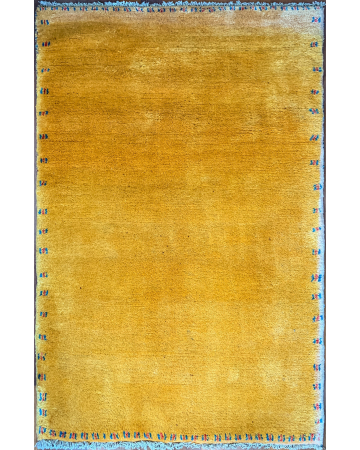 Gabbeh Gold Wool Hand Knotted Persian Rug