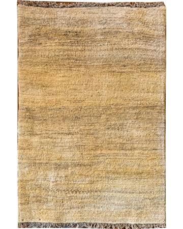 Gabbeh Ivory Wool Hand Knotted Persian Rug