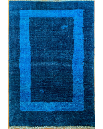 Gabbeh Blue Wool Hand Knotted Persian Rug