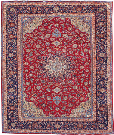 Najafabad Vintage Wool Hand Knotted Persian Rug