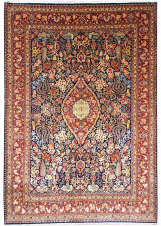 Tabriz Wool & Silk Hand Knotted Persian Rug