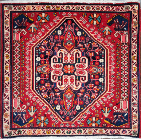 Abadeh Wool Hand Knotted Square Persian Rug