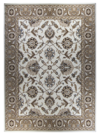 Oushak Ivory/Cream Wool LoomedIndian Rug