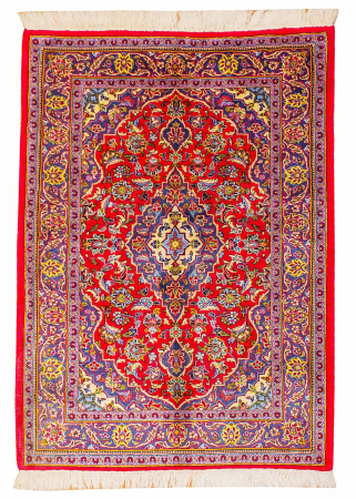 Kashan Vintage Wool Hand Knotted Persian Rug