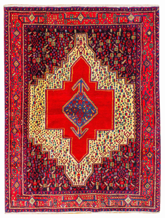 Sanandaj Vintage Wool Hand Knotted Persian Rug