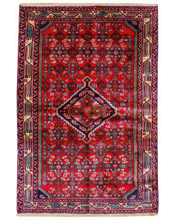 Hamadan Vintage Wool Hand Knotted Persian Rug