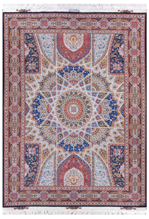 Tabriz Gonbad Wool & Silk Hand Knotted Persian Rug