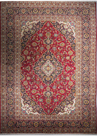 Kashan Red Hand Knotted Rug 8'0