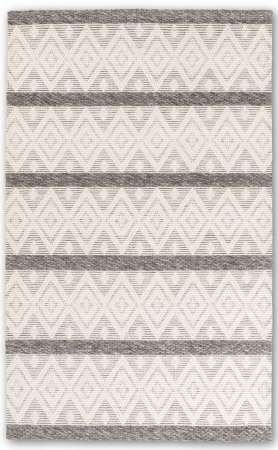 Chloe 01 Grey Wool Hand Woven Indian Rug