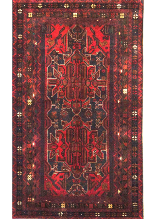 Baluch Wool Hand Knotted Afghan Rug