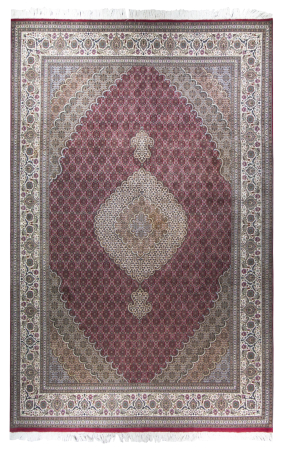 Mahi Tabriz Wool Hand Knotted Indian Rug