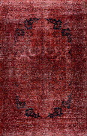 Sabzevar Semi-Antique Stonewash Red Wool Hand Knotted Persian Rug