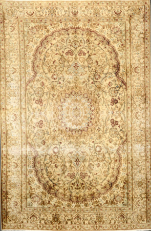 Kerman Stonewash Overdyed Vintage Hand Knotted Wool Persian Rug