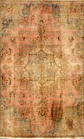 Sabzevar Stonewash Overdyed Vintage Hand Knotted Wool Persian Rug