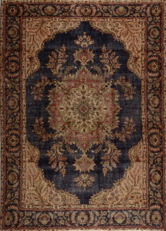 Tabriz Stonewash Overdyed Vintage Hand Knotted Wool Persian Rug