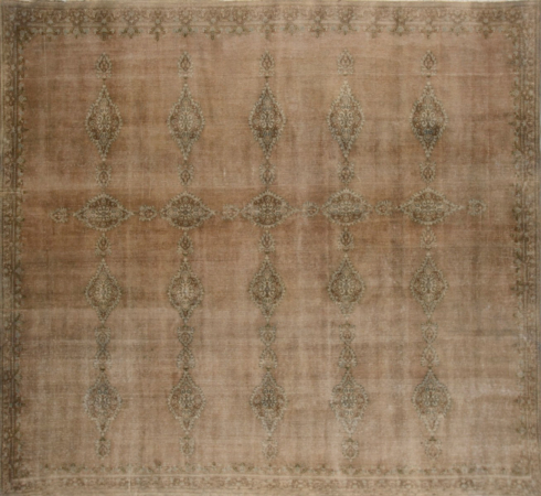 Mood Overdyed Vintage Hand Knotted Wool Persian Rug