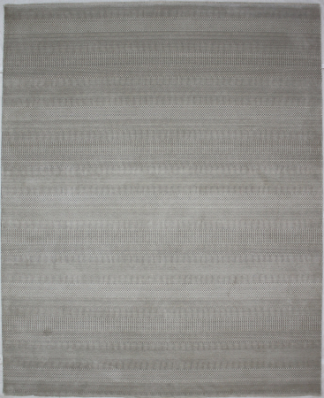 Grass Beige/Ivory Wool Loomed Indian Rug