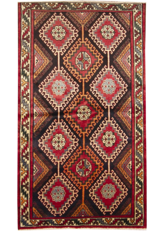 Shiraz Hand Knotted Rug 4'2