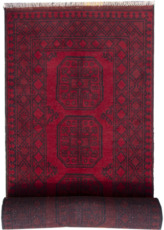 Agcha Hand Knotted Runner Afghan Rug