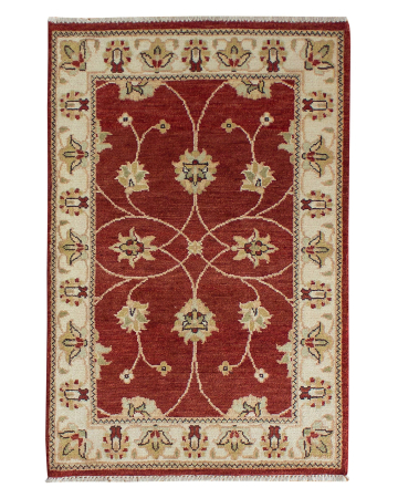 Jamuna Red Hand Knotted Rug