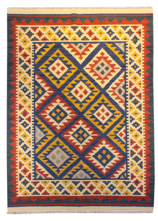 Kilim Multi Wool Hand Woven Indian Rug