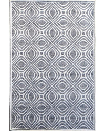 King Grey Hand Knotted Rug