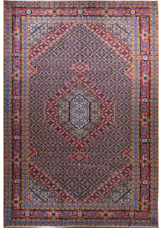 Ardabil Medallion Navy Blue Wool Hand Knotted Persian Rug