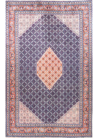 Ardabil Medallion Navy Blue Hand Knotted Persian Rug