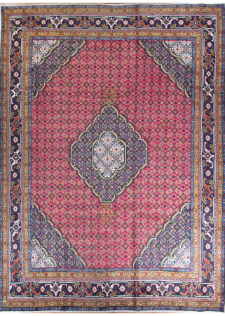 Ardabil Medallion Red Wool Hand Knotted Persian Rug