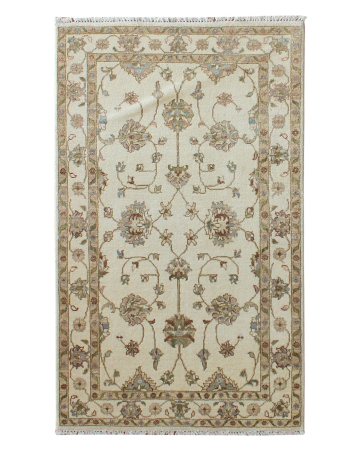 Punja Pink Wool Hand Knotted Indian Rug