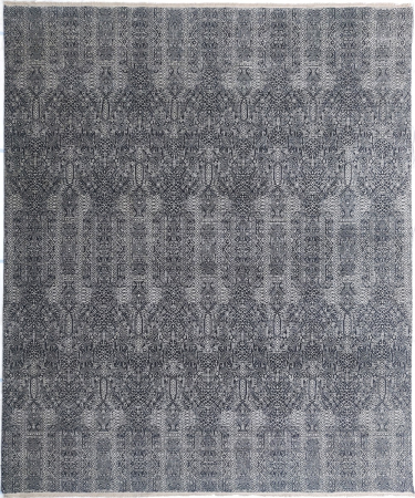 Grass 8502 Charcoal/Ivory Wool Loomed Rug