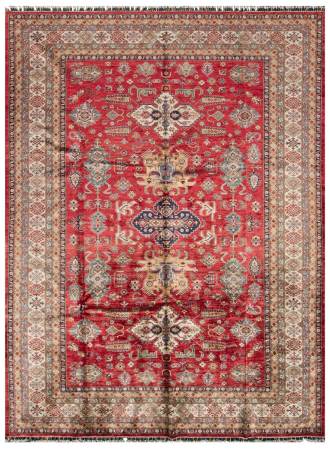 Kazak Super Fine Wool Hand Knotted Afghan Rug