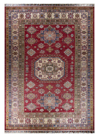 Kazak Super Fine Wool Hand Knotted Afghan Rug