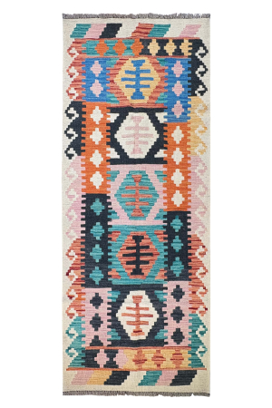 Kilim Maimana Wool Hand Knotted Runner Pakistani Rug