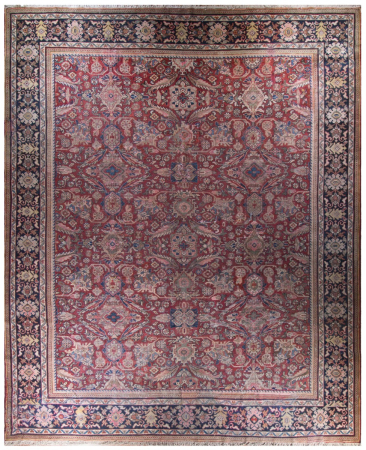 Meshkabad Antique Wool Hand Knotted Persian Rug