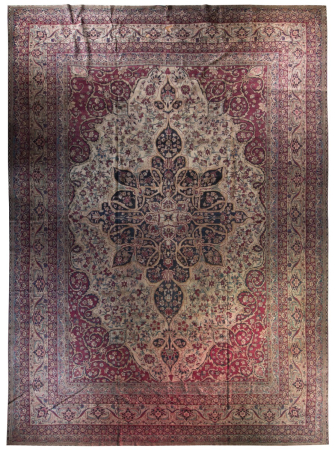 Ravar Antique Wool Hand Knotted Persian Rug