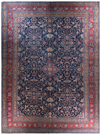 Tabriz Vintage Wool Hand Knotted Persian Rug
