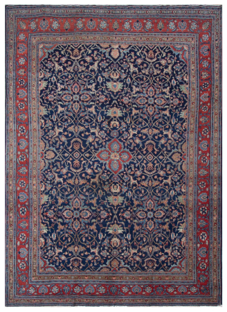 Tabriz Semi-Antique Wool Hand Knotted Persian Rug