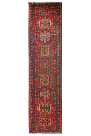 Gharajeh Wool Hand Knotted Runner Persian Rug