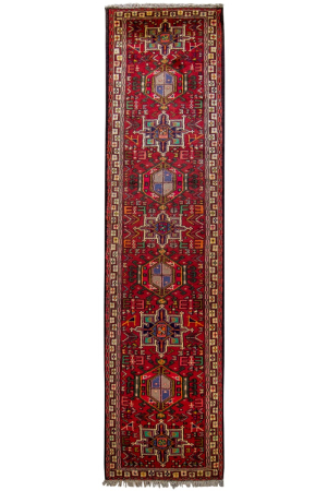 Gharajeh Wool Hand Knotted Runner Persian Rug