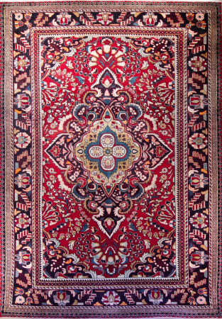 Lilian Medallion Red Wool Hand Knotted Persian Rug
