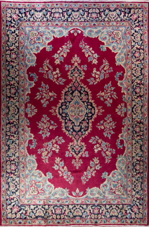 Kerman Red Wool Hand Knotted Persian Rug