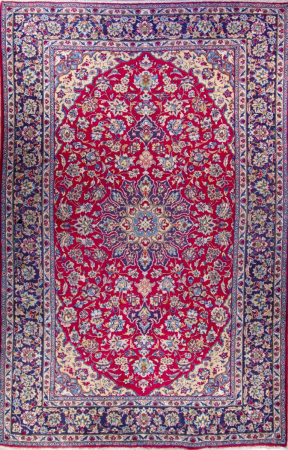 Najafabad Red Wool Hand Knotted Persian Rug