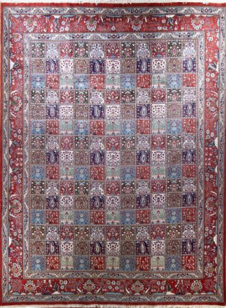 Moud Red Wool Hand Knotted Persian Rug