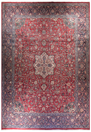 Mahal Red Wool Hand Knotted Persian Rug